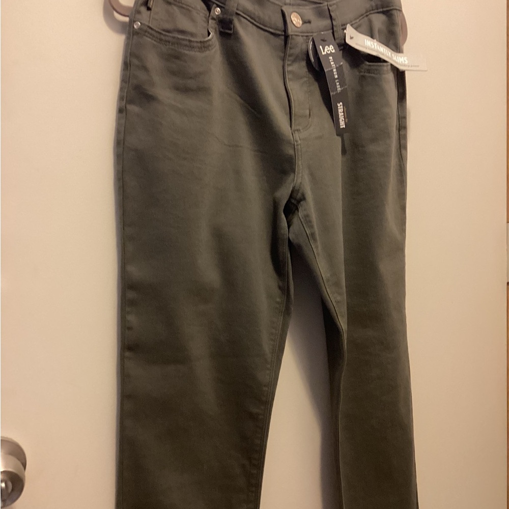 Lee Jeans.  Size 8 Petite.  Dark olive green.